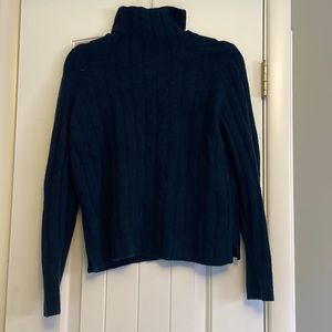 Cropped mock neck sweater